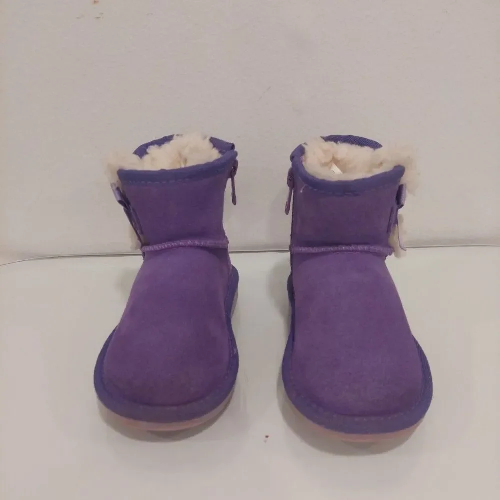 Girls' Koolaburra UGG Toddler Victoria Mini Winter Boots Sz 6 Passion Flower Zip